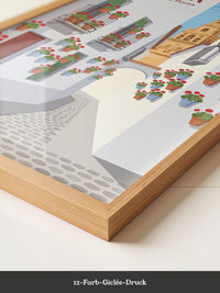 Córdoba Blumenstraße Illustration