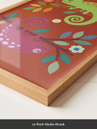 Chamäleon Natur Illustration Bunt
