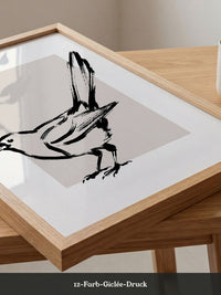 Schwarz-Weiß Vogel Skizze
