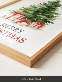 Weihnachtsbaum Geschenke Aquarell