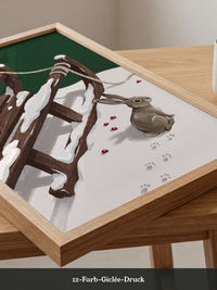 Hase im Schnee Illustration