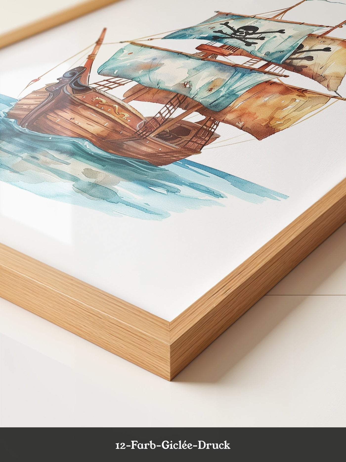 Piratenschiff Aquarell Segel
