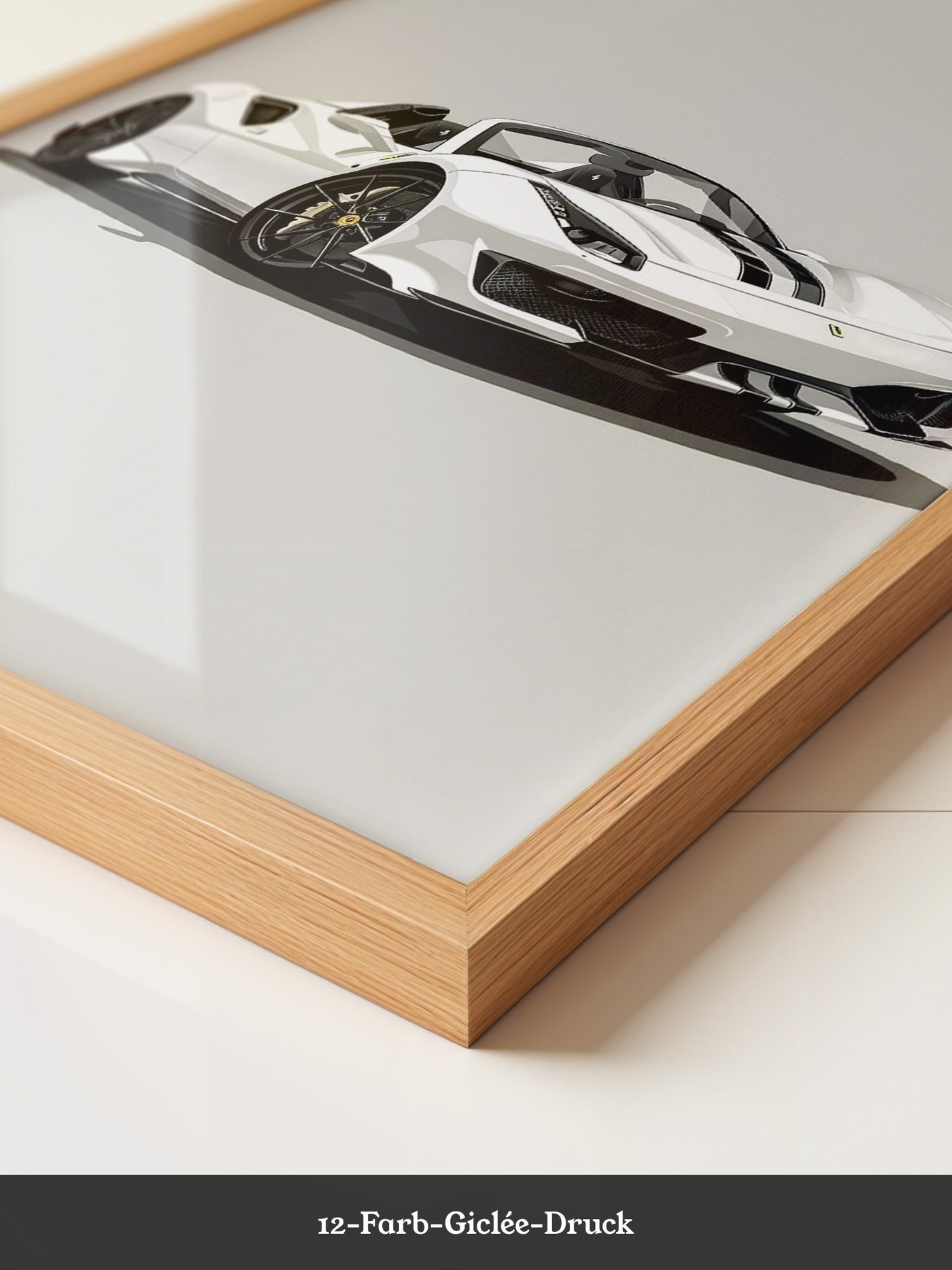 Weiße Kraft – Moderne Sportwagen-Illustration