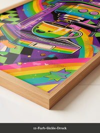 Bunte Espressomaschine Retro-Design
