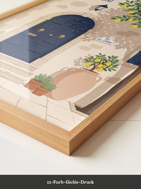 Limonen Haustür Illustration