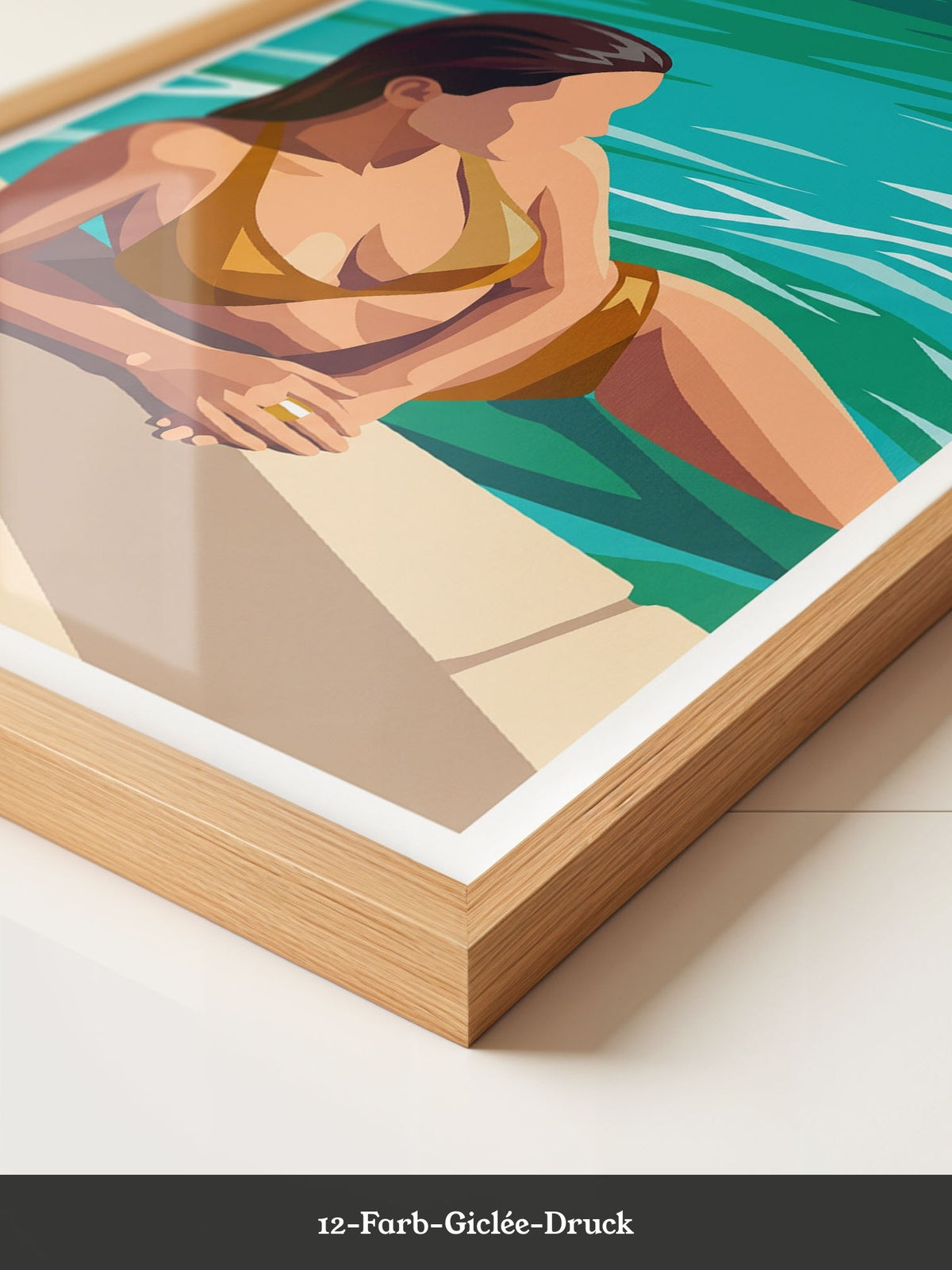 Strand Frau Türkis Illustration