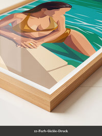 Strand Frau Türkis Illustration