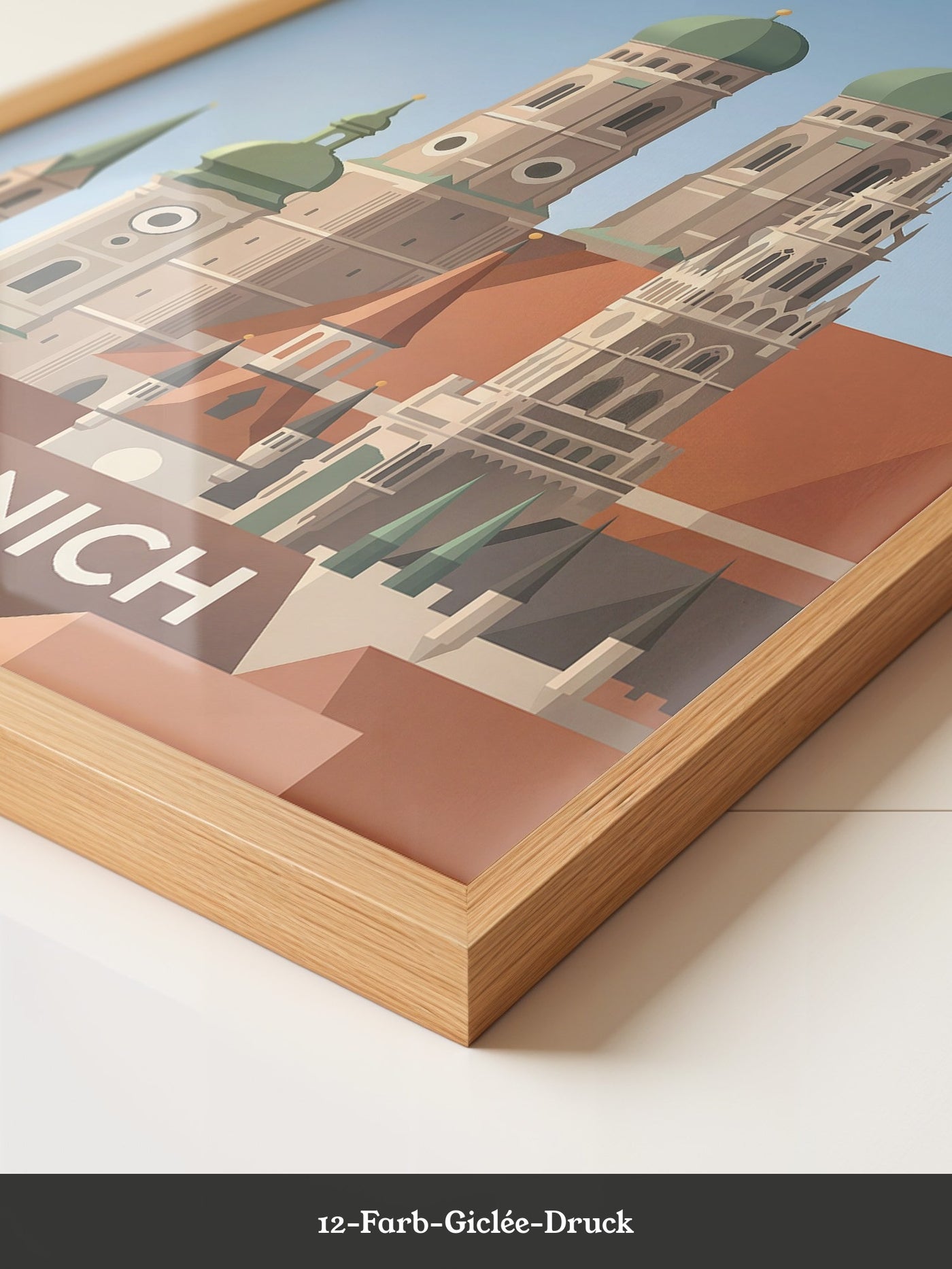 München Skyline Pastellfarben