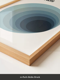 Bauhaus Kreise Blau Abstufung