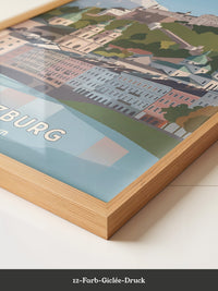 Salzburg Altstadt Pastellansicht