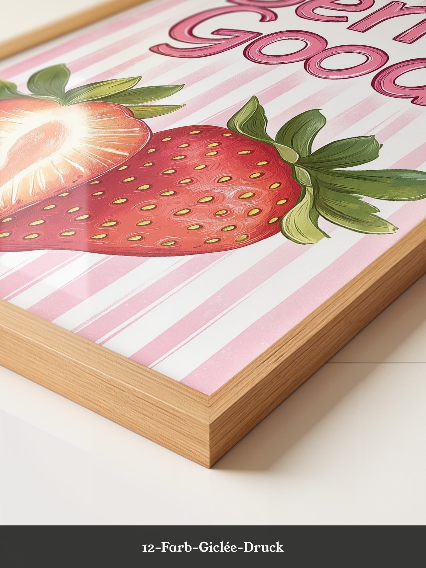 Erdbeeren Pastell Streifen