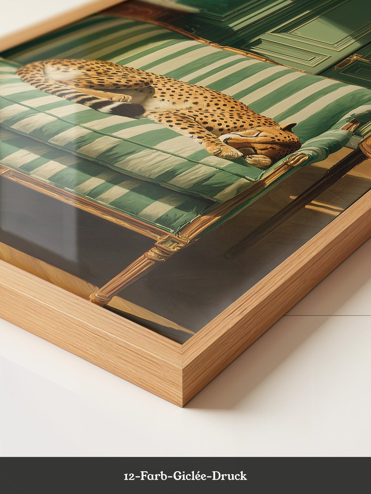 Gepard Sofa grün gestreift