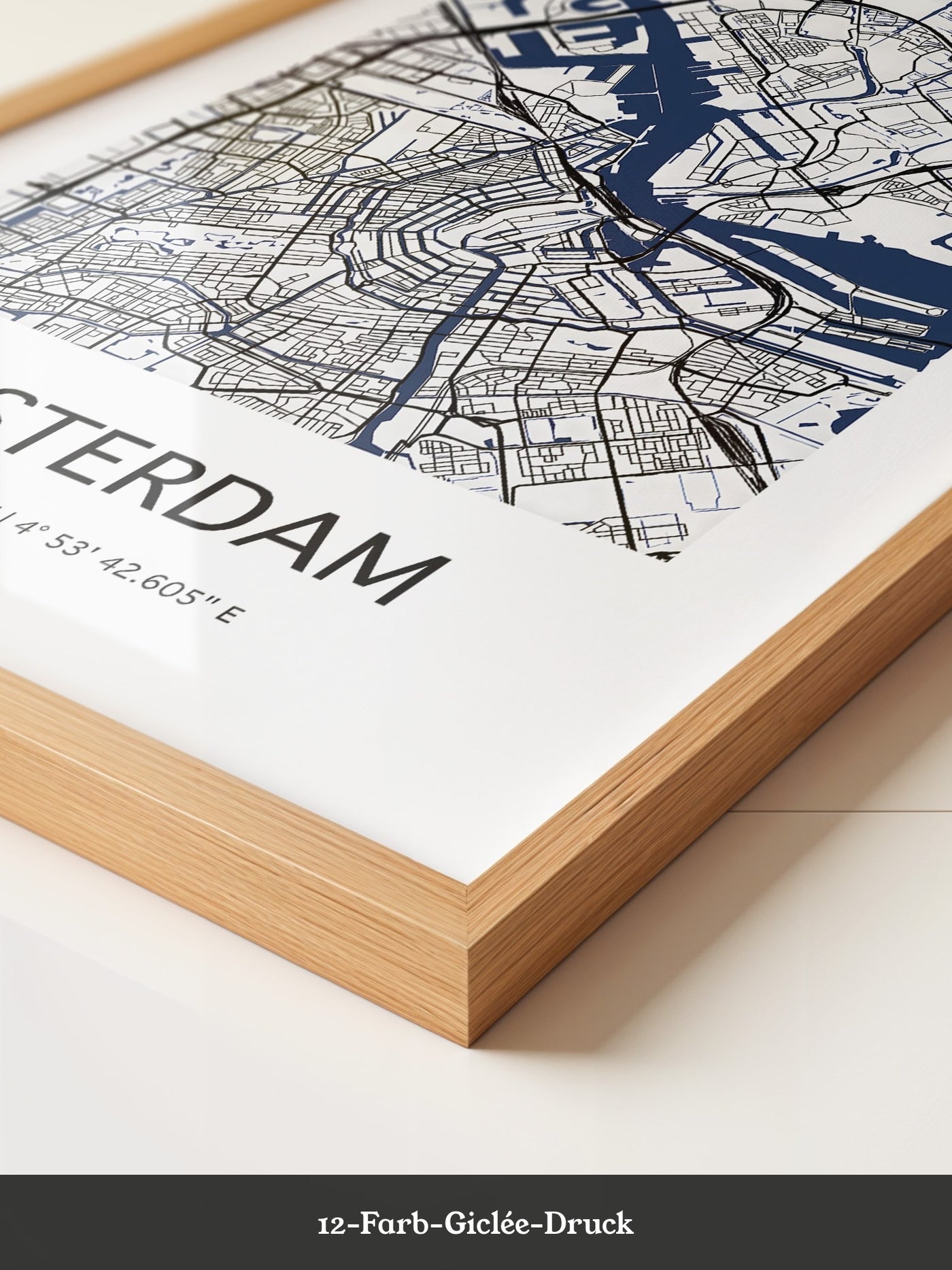 Amsterdam Stadtplan minimalistisch