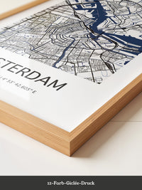Amsterdam Stadtplan minimalistisch