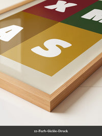XMAS Buchstaben Retrofarben