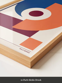 Geometrische Formen Blau Orange
