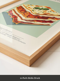 Lasagne Illustration Pastellfarben