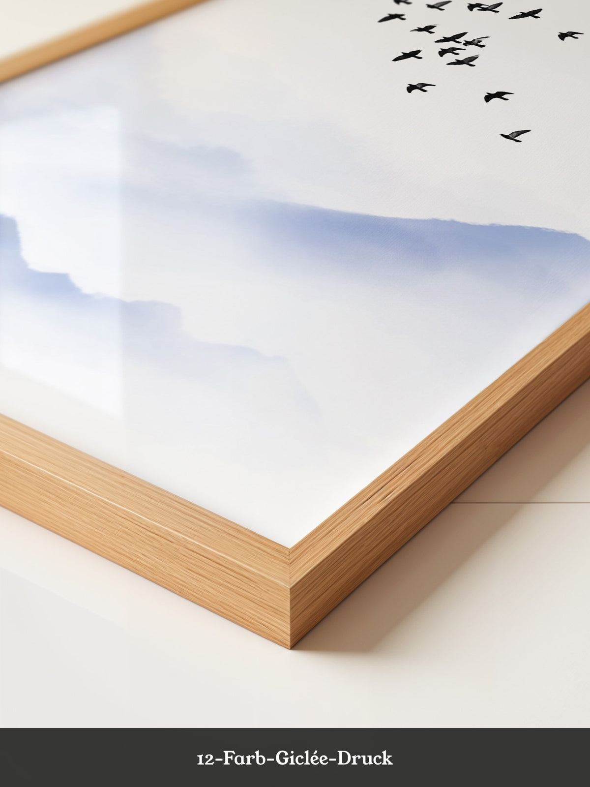 Vogelzug Nebel Aquarell