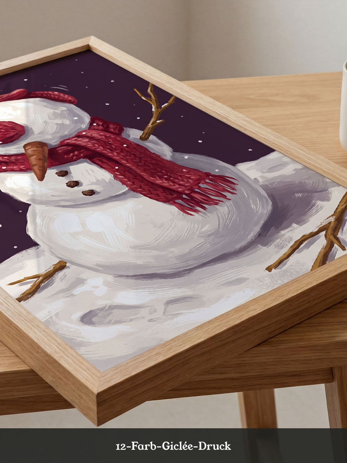 Schneemann Winter Rot