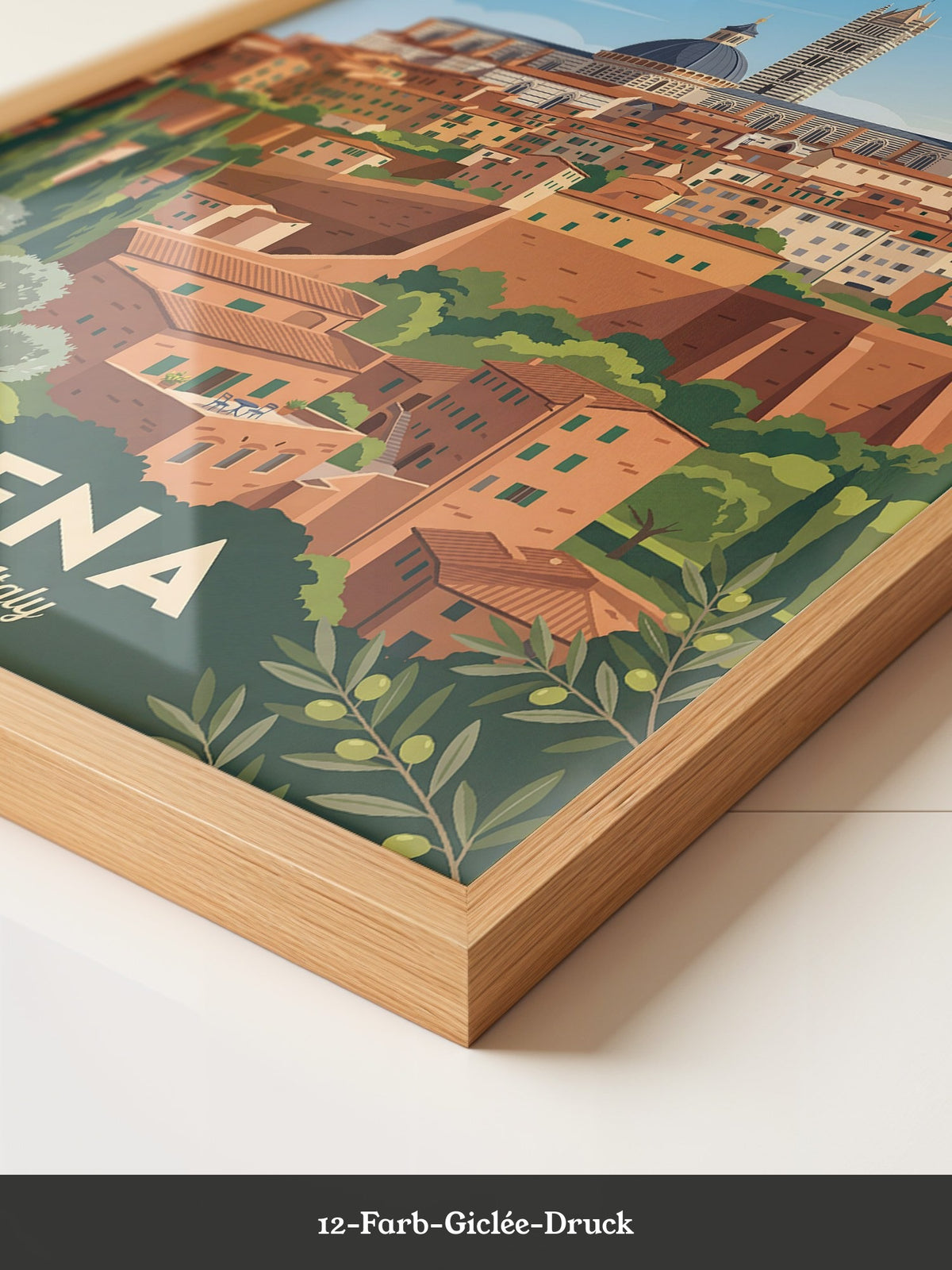 Siena Skyline Italien Vintage