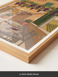 Chianti Pergola Wein Illustration