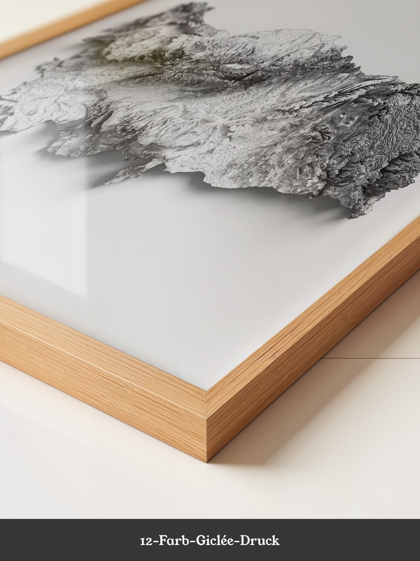 Geografie 3D Schwarz Weiß