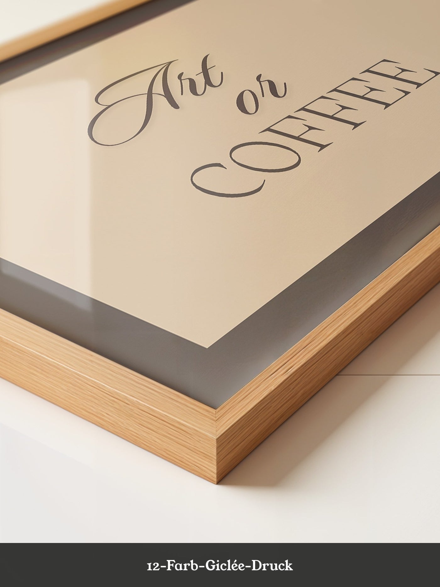 Kaffee Schrift diagonale Typografie