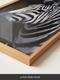 Zebra Profil schwarzweiß Pinselstriche