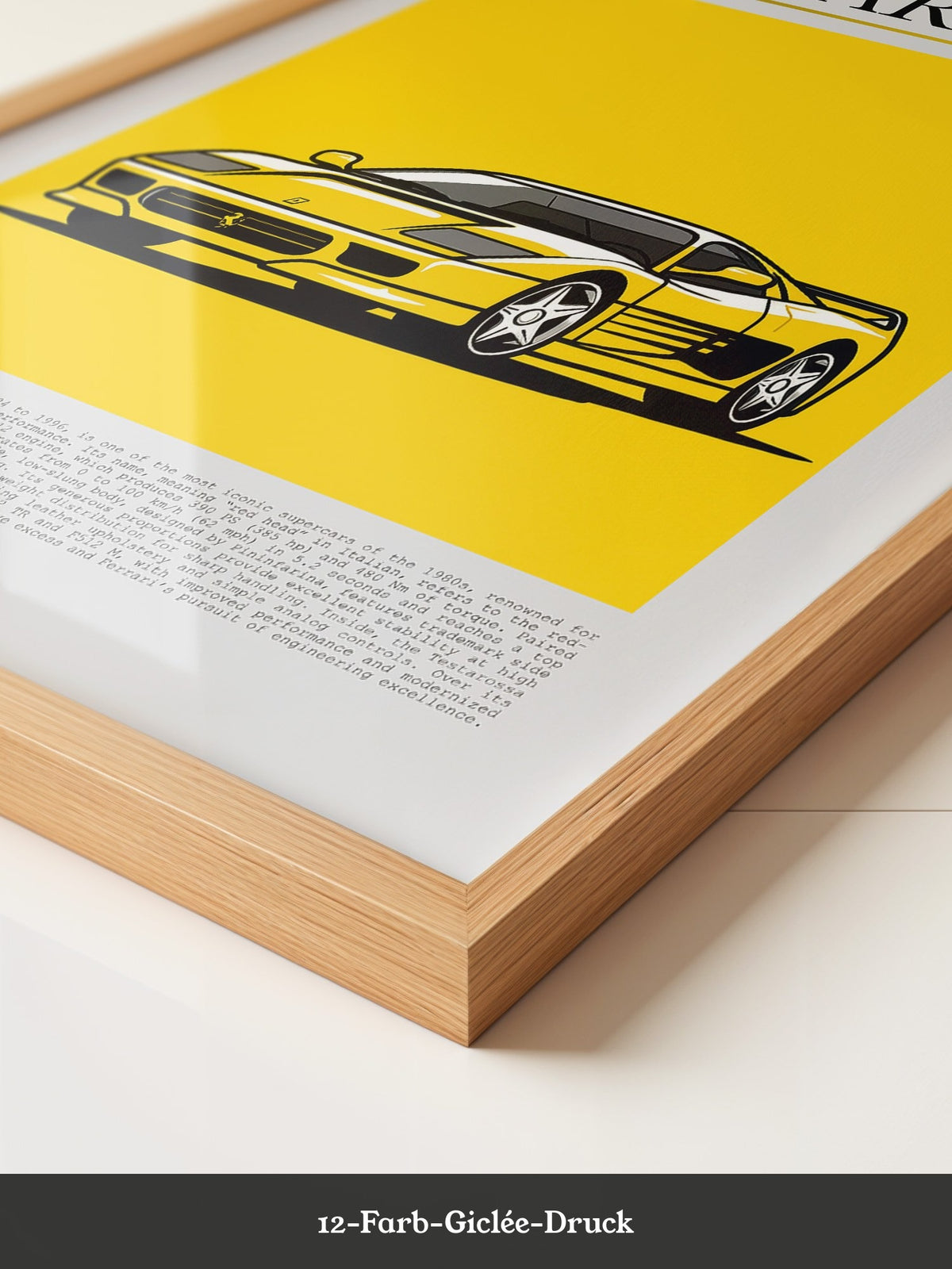 Ferrari Testarossa Gelb Retro