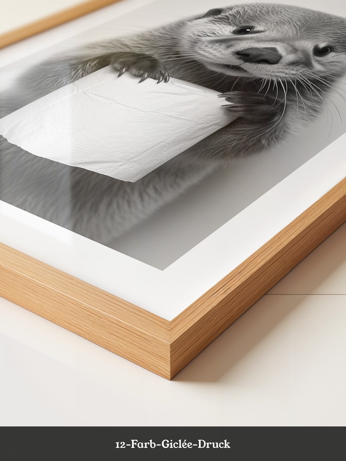 Otter mit Toilettenpapier witzig