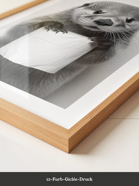 Otter mit Toilettenpapier witzig
