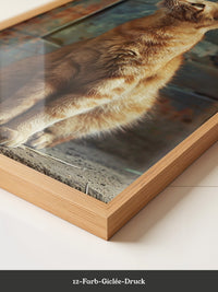 Rote Katze Vintage Stil