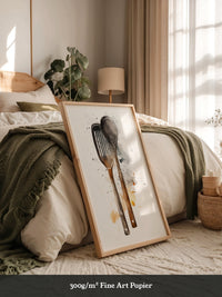 Küchenbesteck Aquarell spritzig