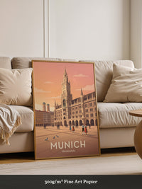 Marienplatz Architektur Pastell