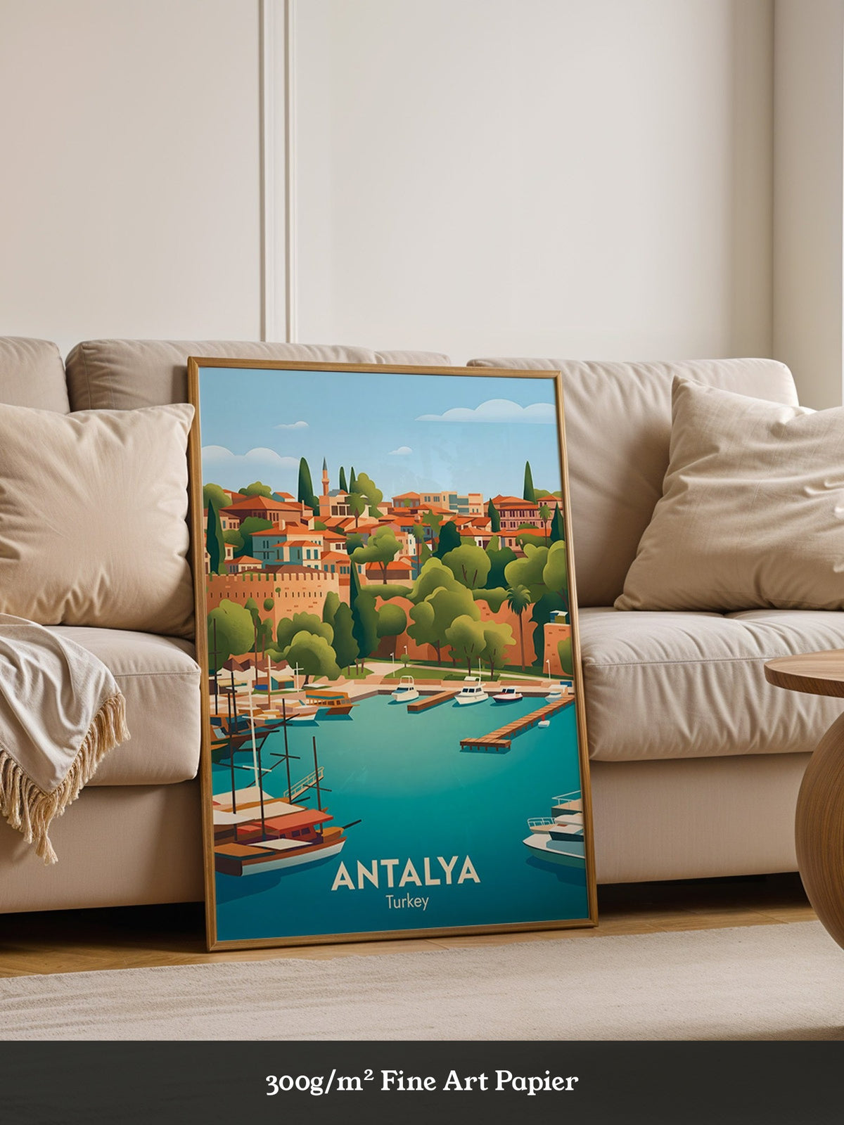 Antalya Hafen Idylle Retro-Look
