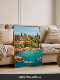 Antalya Hafen Idylle Retro-Look