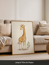 Giraffe Cartoon Sanft Braun