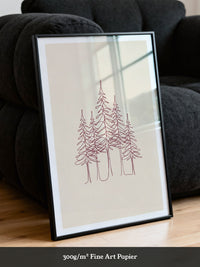 Waldfichten Linienbild