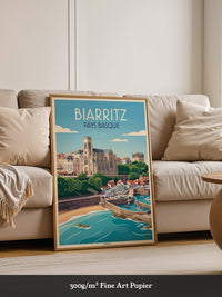 Biarritz Küste Retro-Stil