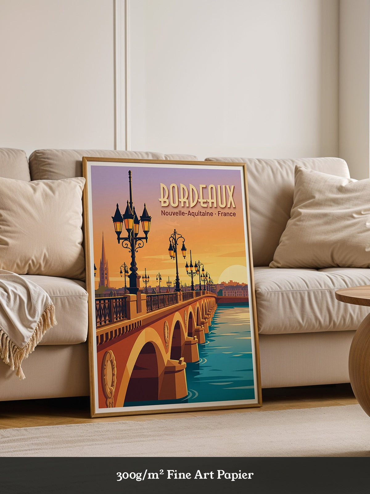 Bordeaux Brücke Sonnenuntergang