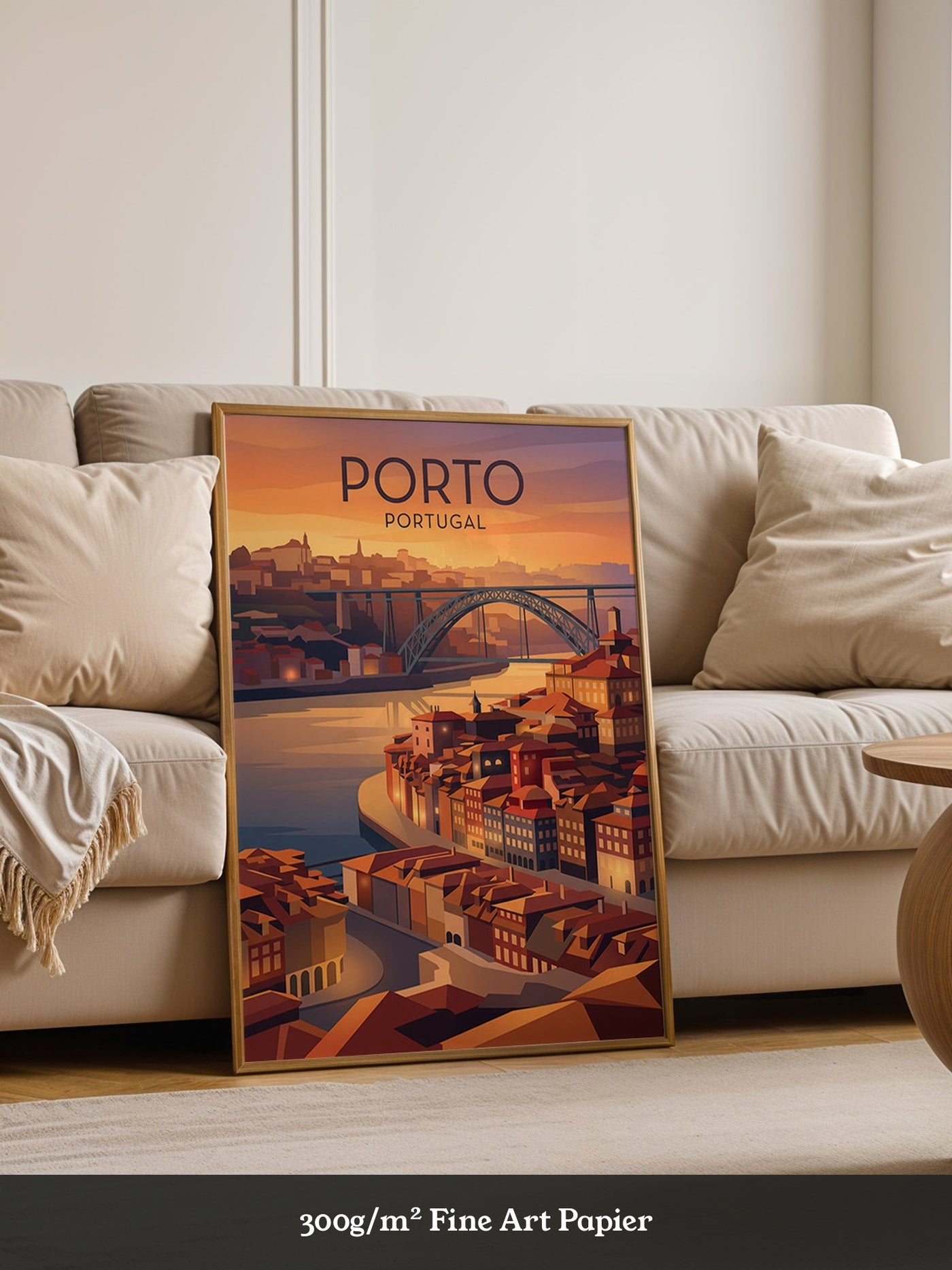 Porto Sonnenuntergang Brücke Vintage