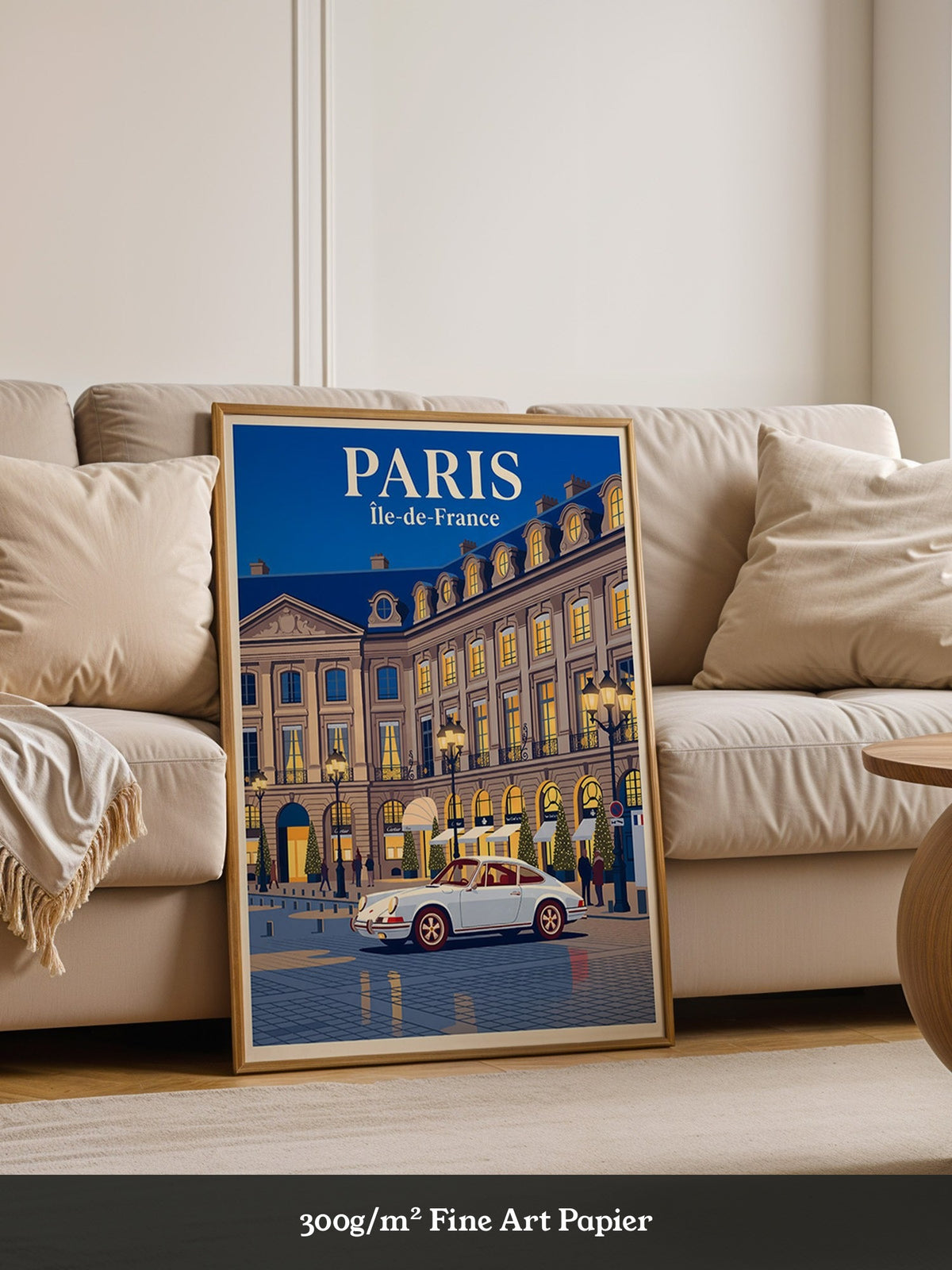 Porsche Paris Retro Abendszene