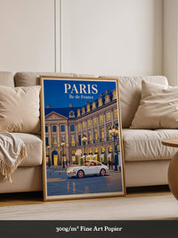 Porsche Paris Retro Abendszene
