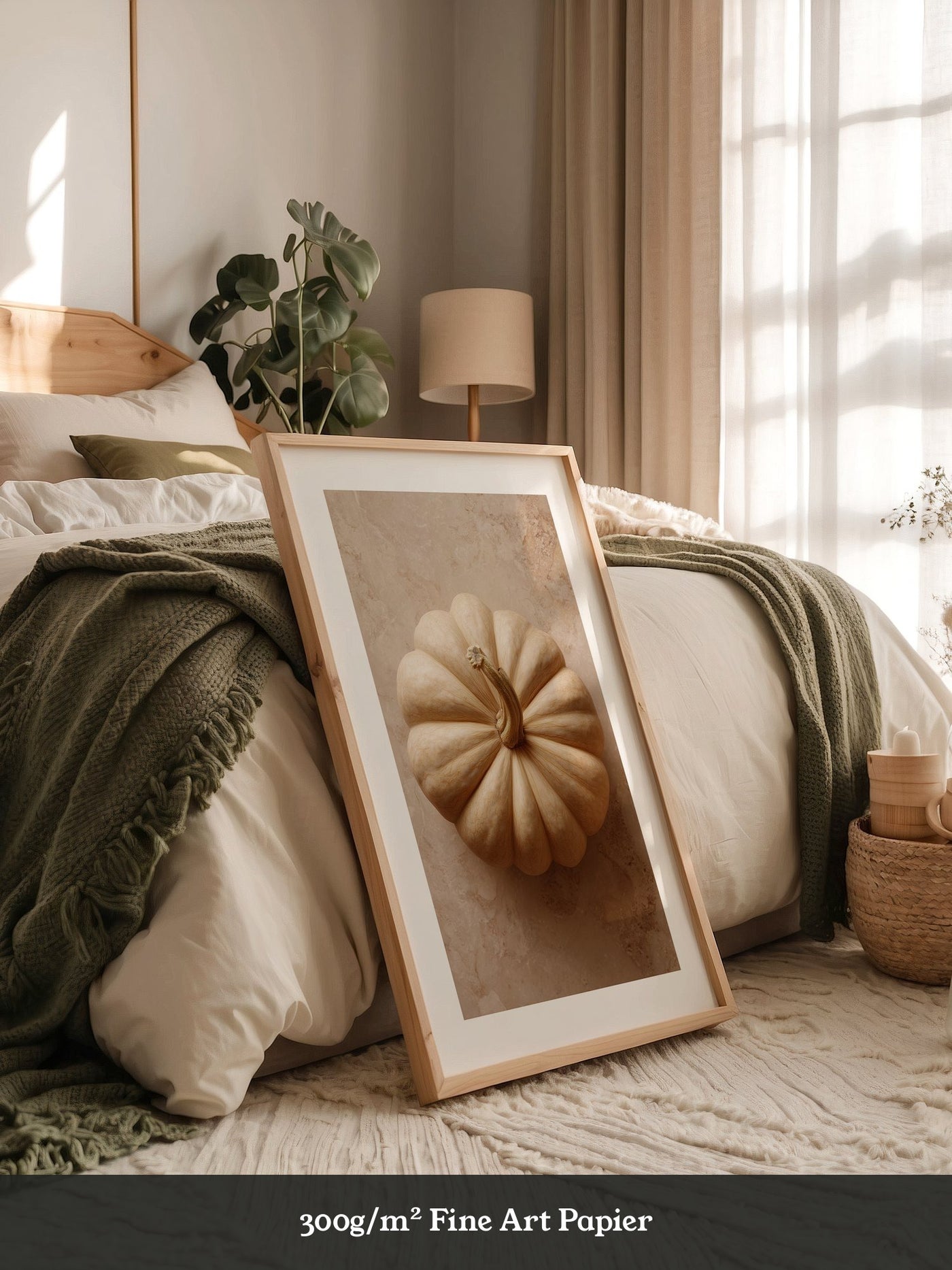 Kürbis beige Draufsicht