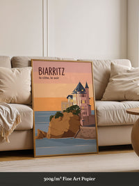 Biarritz Küstenlandschaft Sonnenuntergang