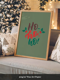 Ho Ho Ho Weihnachtsgrüße Grün