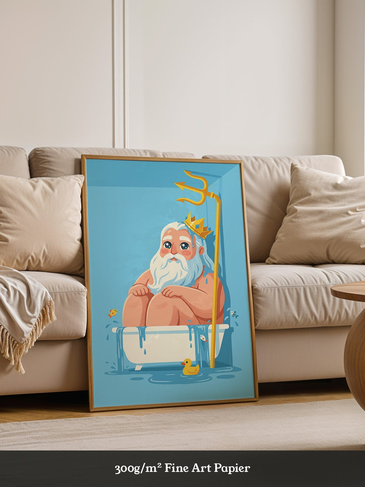Badewannen-Poseidon Cartoon