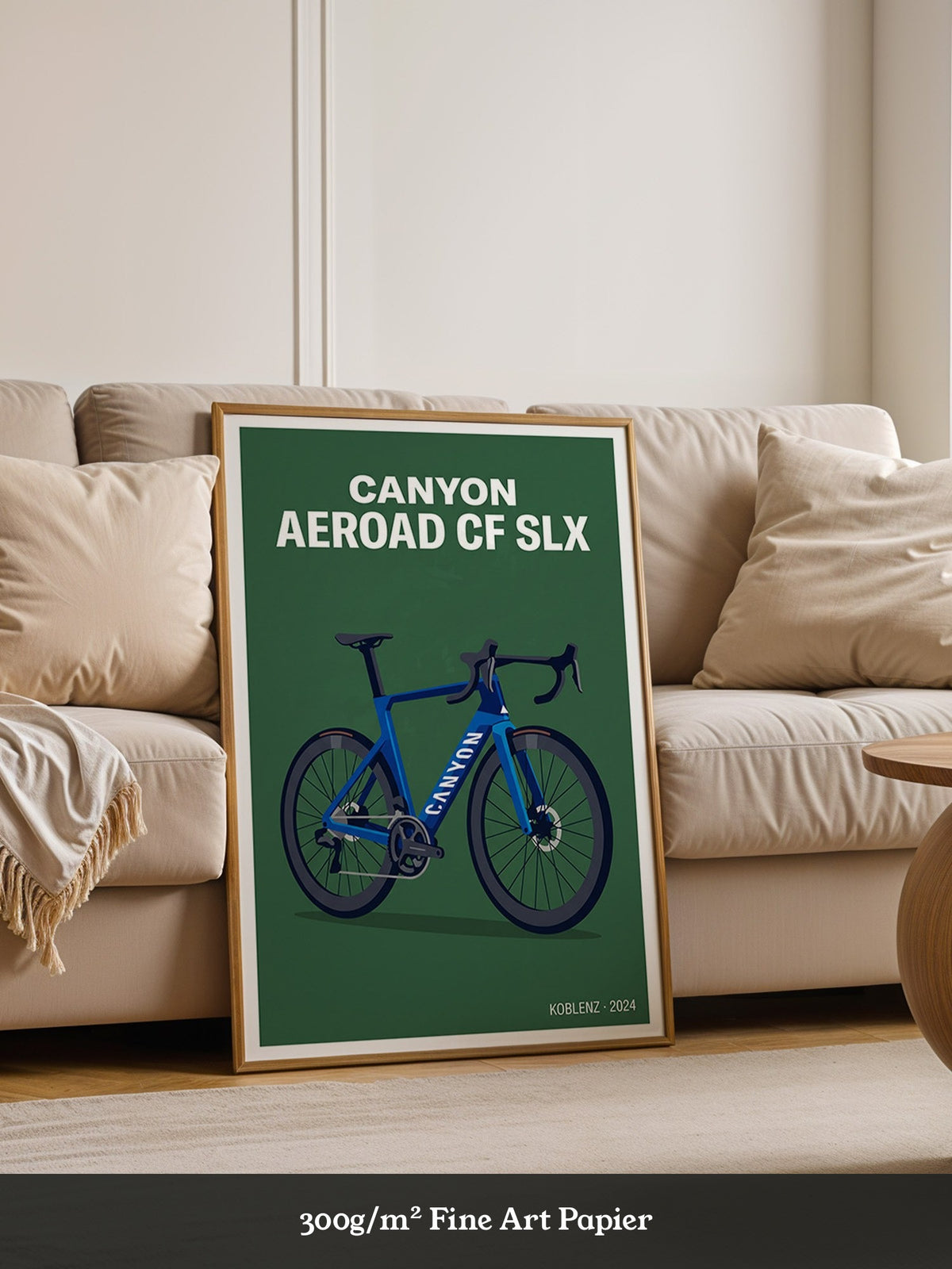 Aero Rennrad Blau auf Grün