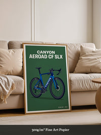 Aero Rennrad Blau auf Grün