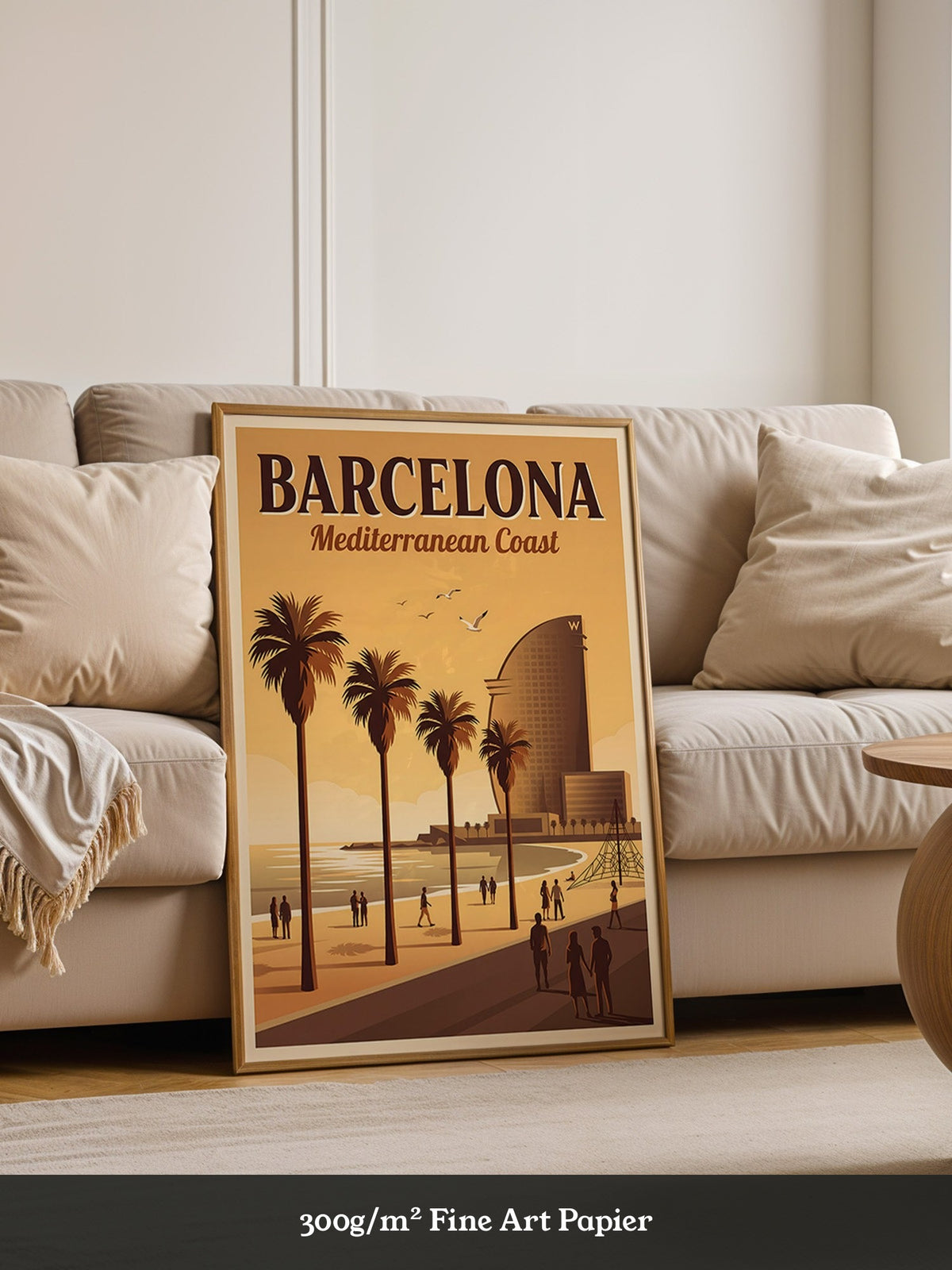 Barcelona Küste Vintage Stil